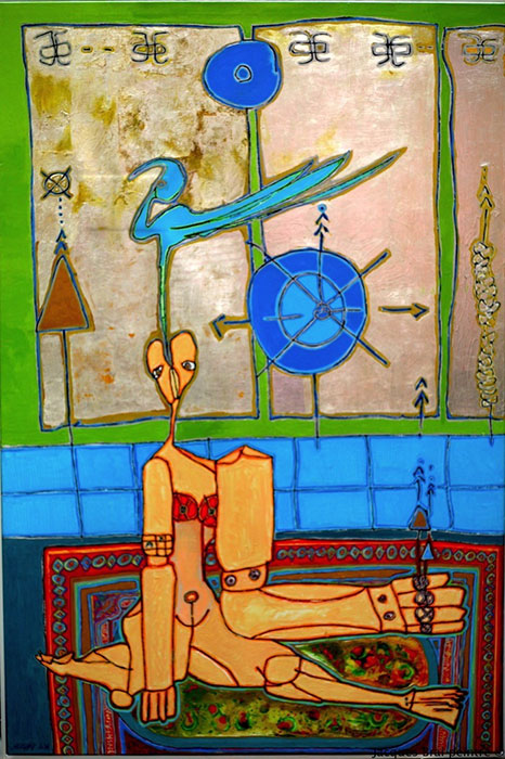 Femme et oiseau Femme et oiseau